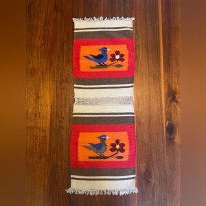 Vintage Ortega Zapotec handmade 100% wool weaving art